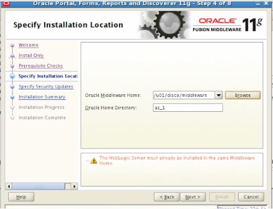 Installing Oracle Portal, Forms, Reports and Discoverer