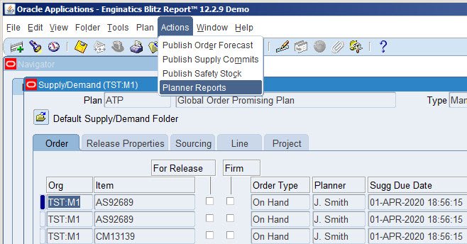 How to replace Oracle ASCP exceptions with Blitz Report – Enginatics